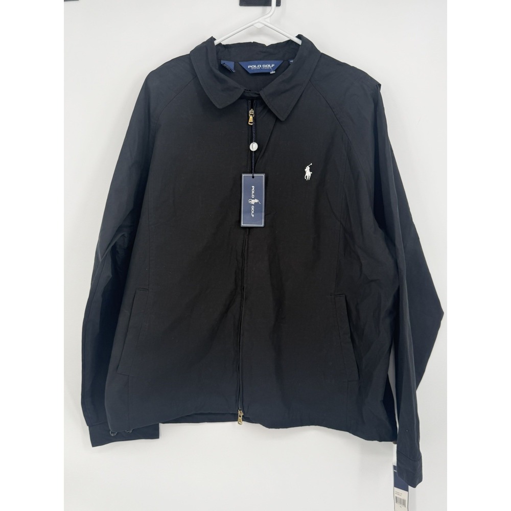 Polo Golf Ralph Lauren Men's Windbreaker Jacket Water Repel Black XL NWT